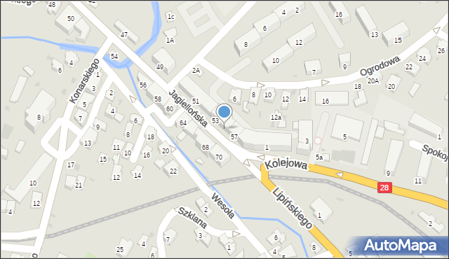 Sanok, Jagiellońska, 55, mapa Sanok