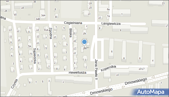 Sanok, Jana Pawła II, 19b, mapa Sanok