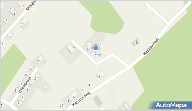 Santoczno, Jarzębinowa, 2, mapa Santoczno