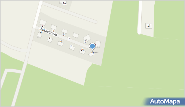 Sąsieczno, Jałowcowa, 12, mapa Sąsieczno