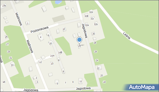 Sasino, Jagodowa, 23, mapa Sasino