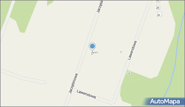 Sasino, Jarzębinowa, 17, mapa Sasino