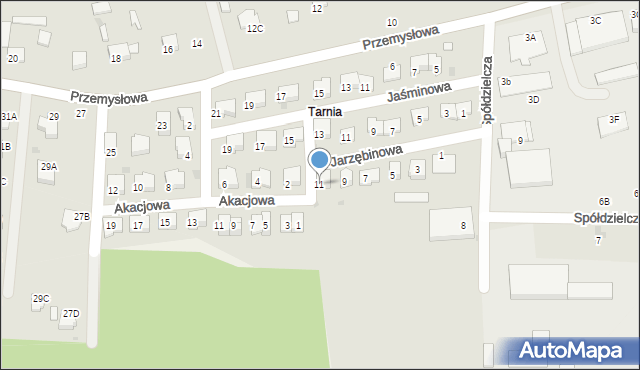 Sędziszów, Jarzębinowa, 11, mapa Sędziszów