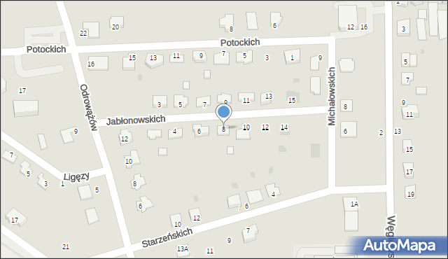Sędziszów Małopolski, Jabłonowskich, 8, mapa Sędziszów Małopolski