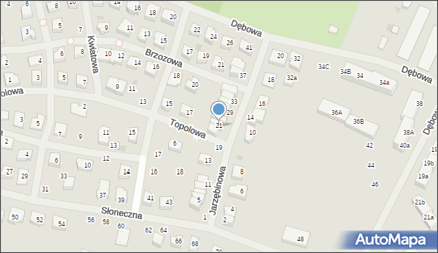 Sianów, Jarzębinowa, 21, mapa Sianów