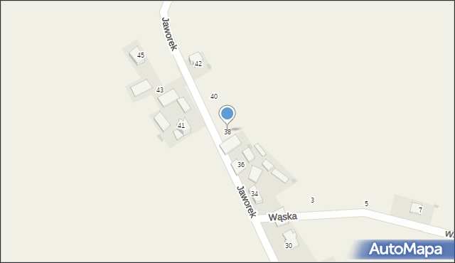 Sieborowice, Jaworek, 38, mapa Sieborowice