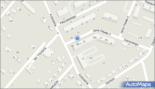 Siechnice, Jana Pawła II, 29c, mapa Siechnice