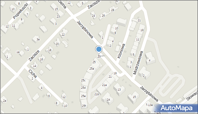 Siechnice, Jarzębinowa, 23, mapa Siechnice