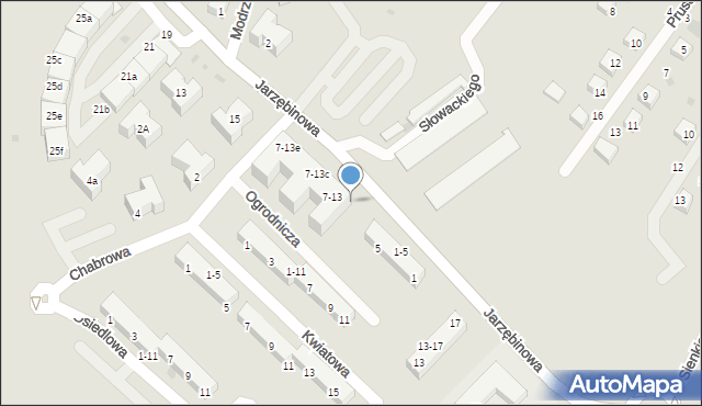 Siechnice, Jarzębinowa, 7-13a, mapa Siechnice