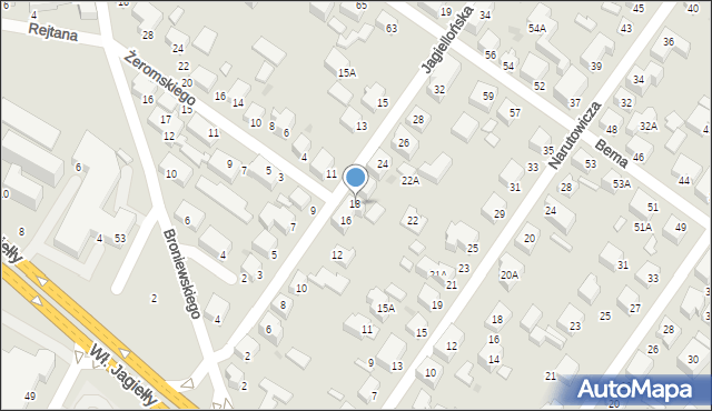 Siedlce, Jagiellońska, 18, mapa Siedlce