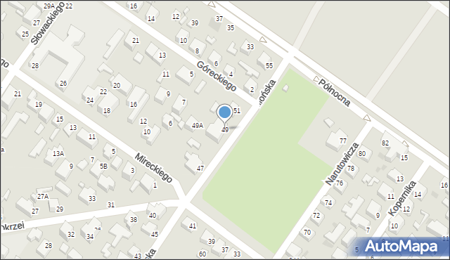 Siedlce, Jagiellońska, 49, mapa Siedlce