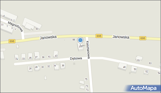 Siedlce, Janowska, 100, mapa Siedlce