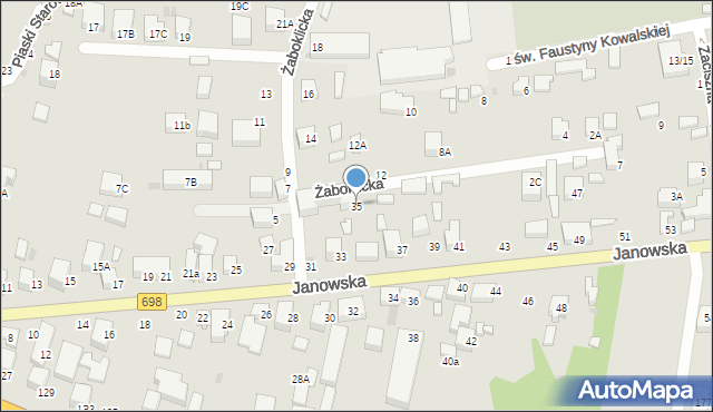 Siedlce, Janowska, 35, mapa Siedlce