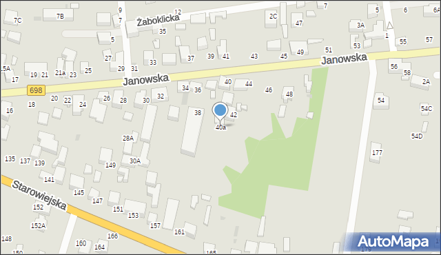 Siedlce, Janowska, 40a, mapa Siedlce