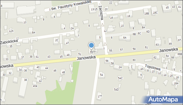 Siedlce, Janowska, 53, mapa Siedlce