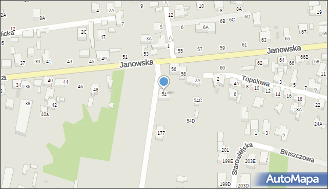 Siedlce, Janowska, 54, mapa Siedlce