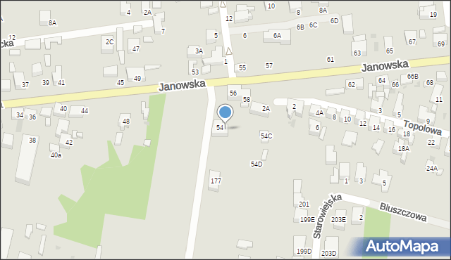 Siedlce, Janowska, 54A, mapa Siedlce