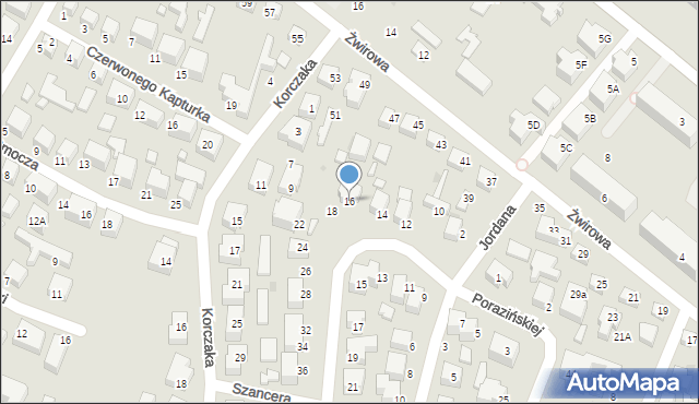 Siedlce, Januszewskiej Hanny, 16, mapa Siedlce