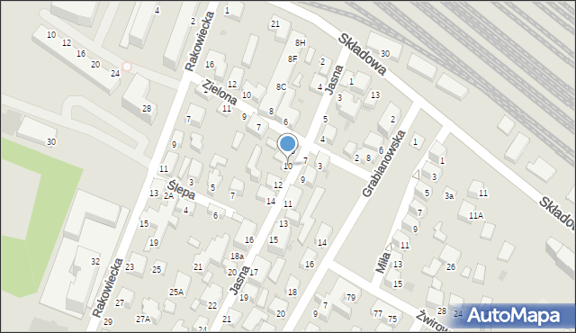 Siedlce, Jasna, 10, mapa Siedlce