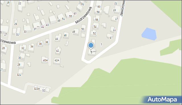 Siedlce, Jaworowa, 5, mapa Siedlce