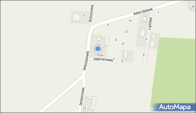 Siedlec, Jaśminowa, 1, mapa Siedlec