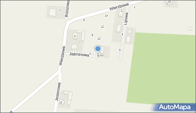 Siedlec, Jaśminowa, 5, mapa Siedlec