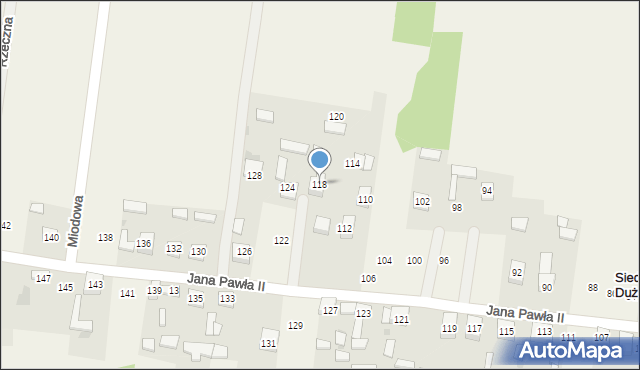 Siedlec Duży, Jana Pawła II, 118, mapa Siedlec Duży
