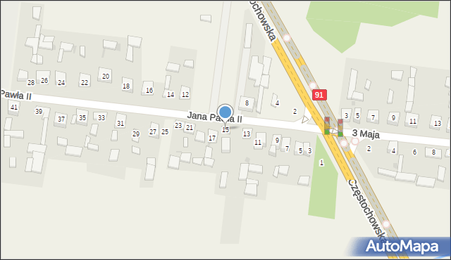 Siedlec Duży, Jana Pawła II, 15, mapa Siedlec Duży