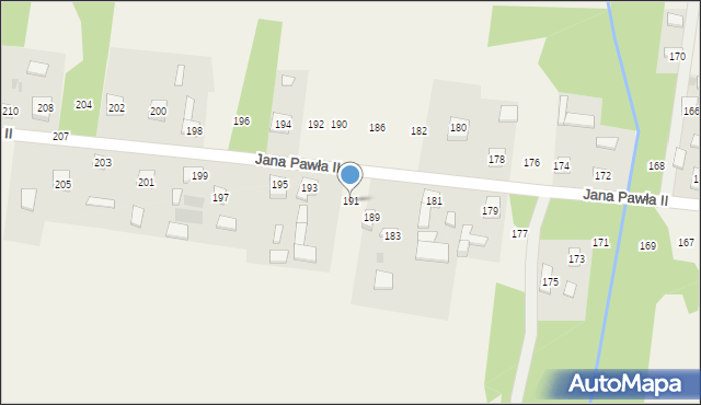 Siedlec Duży, Jana Pawła II, 191, mapa Siedlec Duży