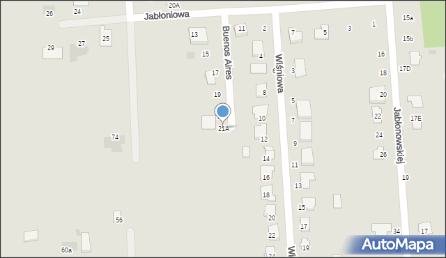 Siemiatycze, Jabłoniowa, 21A, mapa Siemiatycze