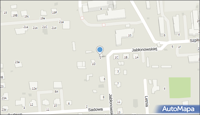 Siemiatycze, Jabłonowskiej Anny, 1, mapa Siemiatycze