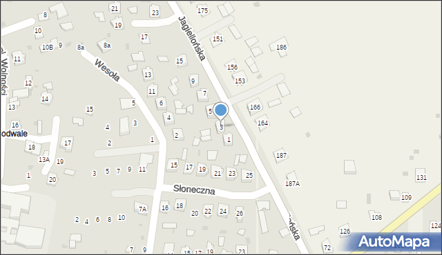 Sieniawa, Jagiellońska, 3, mapa Sieniawa