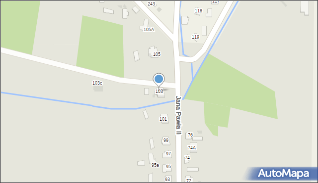 Sieniawa, Jana Pawła II, 103, mapa Sieniawa