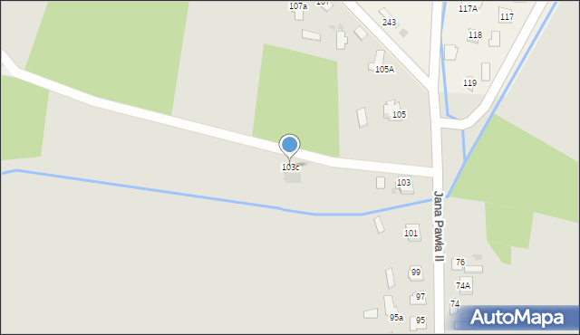 Sieniawa, Jana Pawła II, 103c, mapa Sieniawa