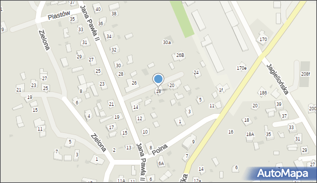 Sieniawa, Jana Pawła II, 18, mapa Sieniawa