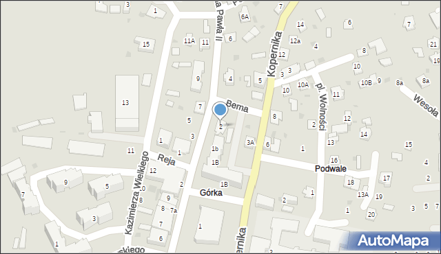 Sieniawa, Jana Pawła II, 2, mapa Sieniawa