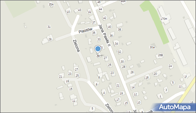 Sieniawa, Jana Pawła II, 29, mapa Sieniawa