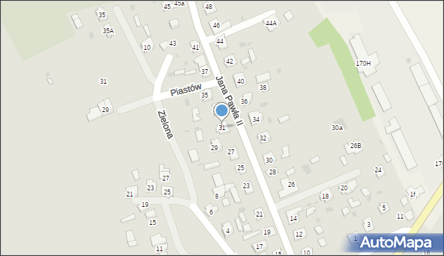 Sieniawa, Jana Pawła II, 31, mapa Sieniawa