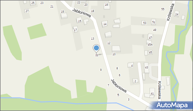 Siepraw, Jabłoniowa, 11, mapa Siepraw