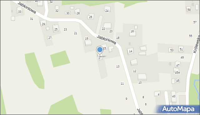 Siepraw, Jabłoniowa, 17, mapa Siepraw