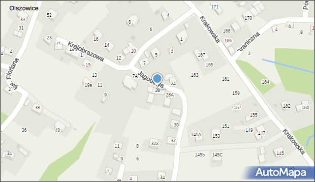 Siepraw, Jagodowa, 28, mapa Siepraw