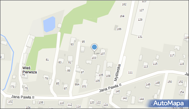 Siepraw, Jana Pawła II, 103, mapa Siepraw