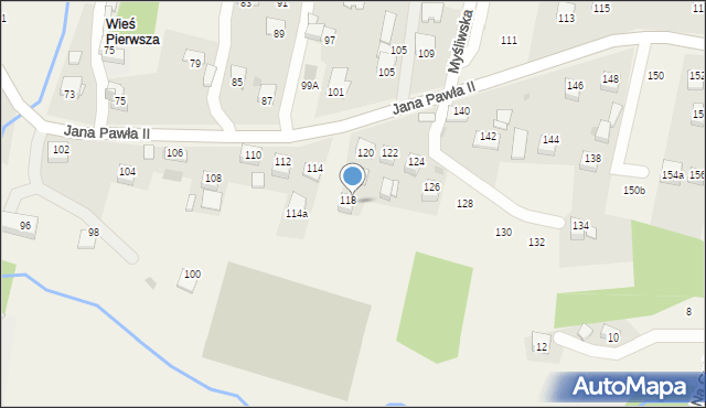 Siepraw, Jana Pawła II, 118, mapa Siepraw