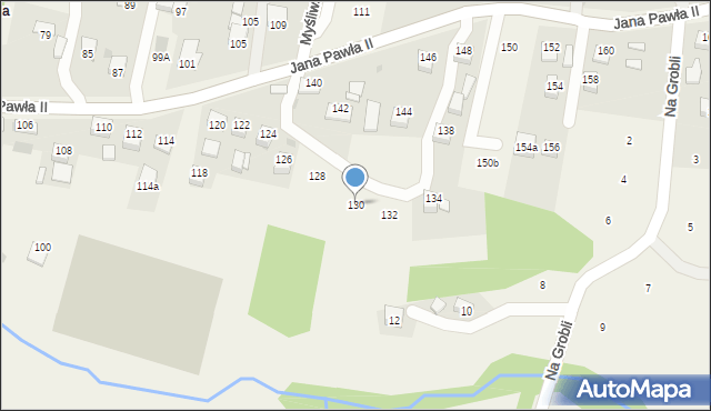 Siepraw, Jana Pawła II, 130, mapa Siepraw