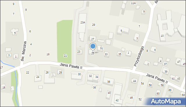 Siepraw, Jana Pawła II, 25, mapa Siepraw