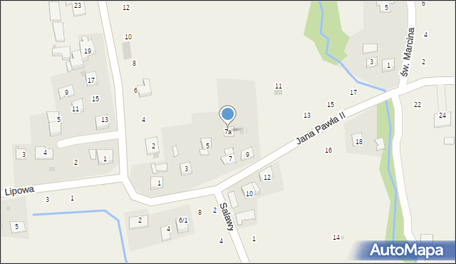 Siepraw, Jana Pawła II, 7a, mapa Siepraw