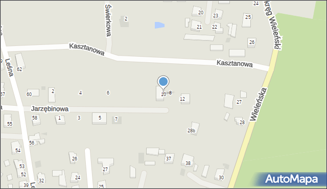 Sieraków, Jarzębinowa, 10, mapa Sieraków