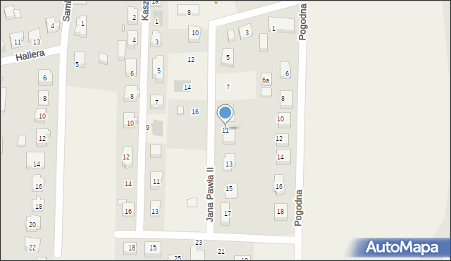 Sierakowice, Jana Pawła II, 11, mapa Sierakowice