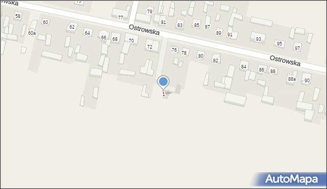 Sieroszewice, Jaśminowa, 1, mapa Sieroszewice