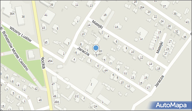 Sierpc, Jaracza Stefana, 3, mapa Sierpc